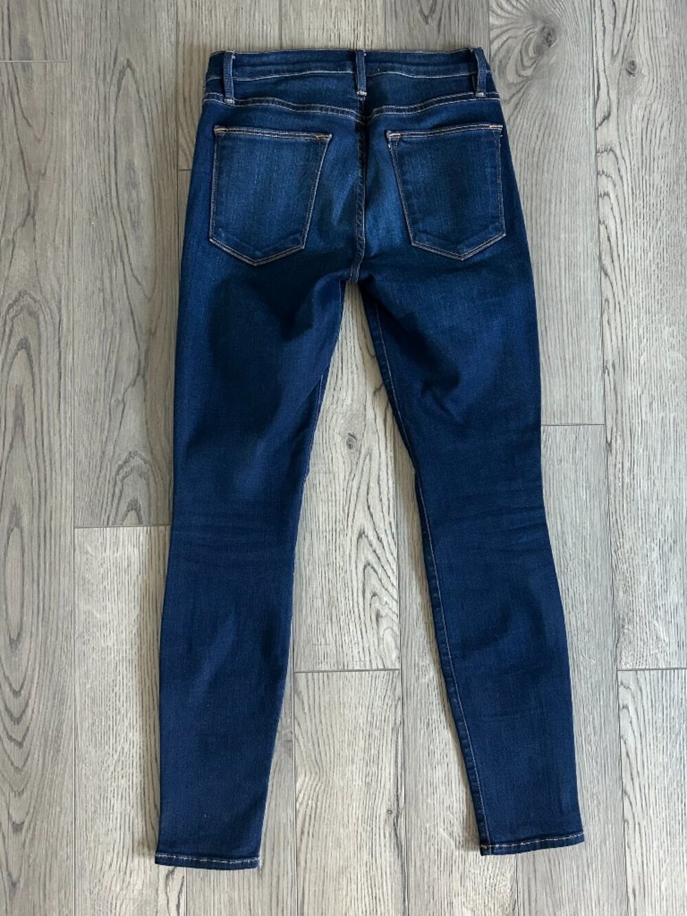FRAME Le High Skinny Jeans Womens 27 Dark Wash Stretch Denim Made USA 28 Inseam - Picture 14 of 15